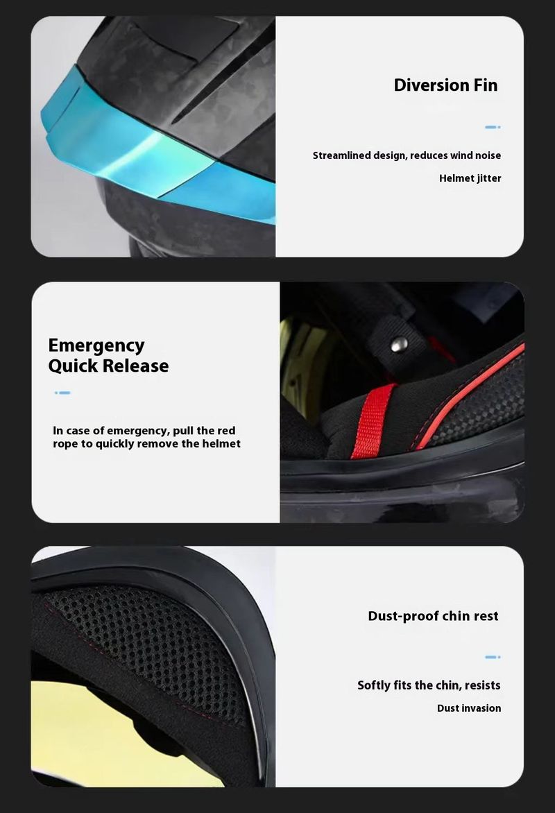 Casco de motocicleta ultraligero de fibra de carbono con certificación DOT, integral y Bluetooth para hombres y mujeres, ideal para conducción segura en cualquier estación._voghion.com
