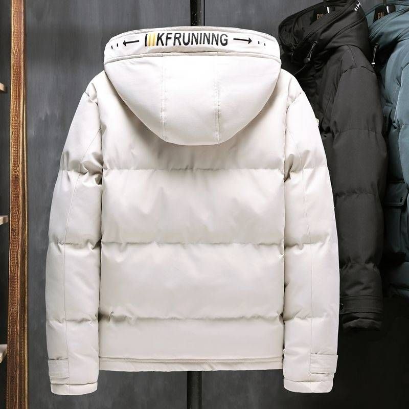 Herrenbekleidung 2025: Neuer, bedruckter Wintermantel mit Kapuze im Retro-Stil – warm, locker geschnitten, dick._voghion.com