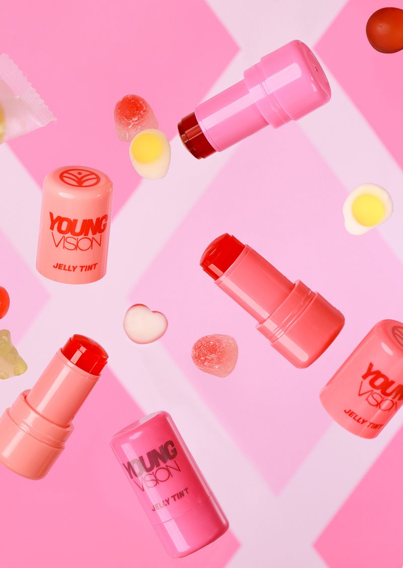 Blush YOUNG VISION 4 Color Jelly Blush Lazy Contour Color Shimmer Blush Stick_voghion.com