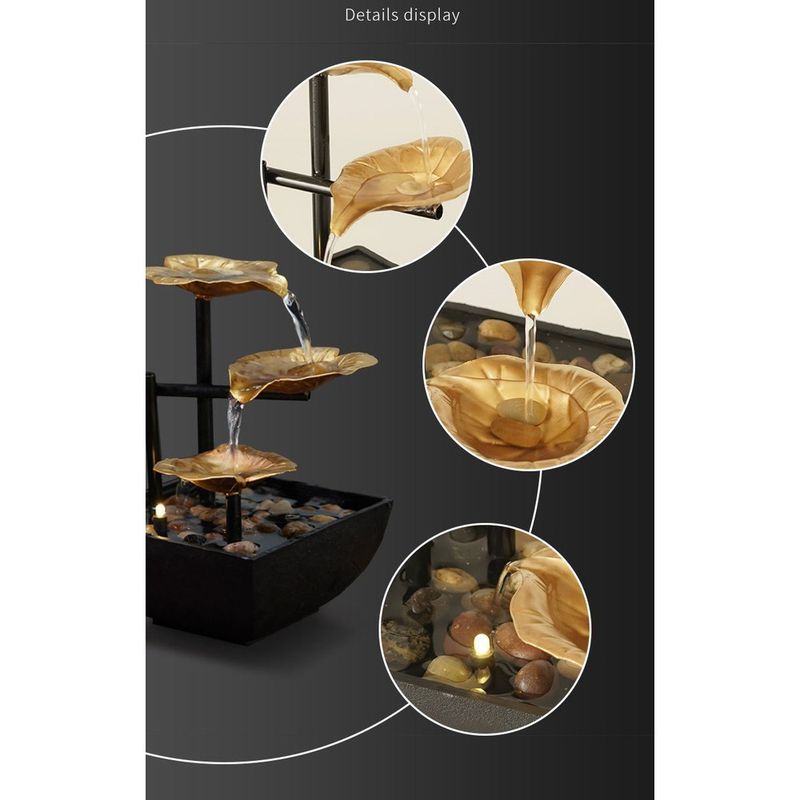 Colorful Ceramic Flow Circulating Water Wealth-Attracting Living Room Office Home Decoration High-End Ornament Gift_voghion.com