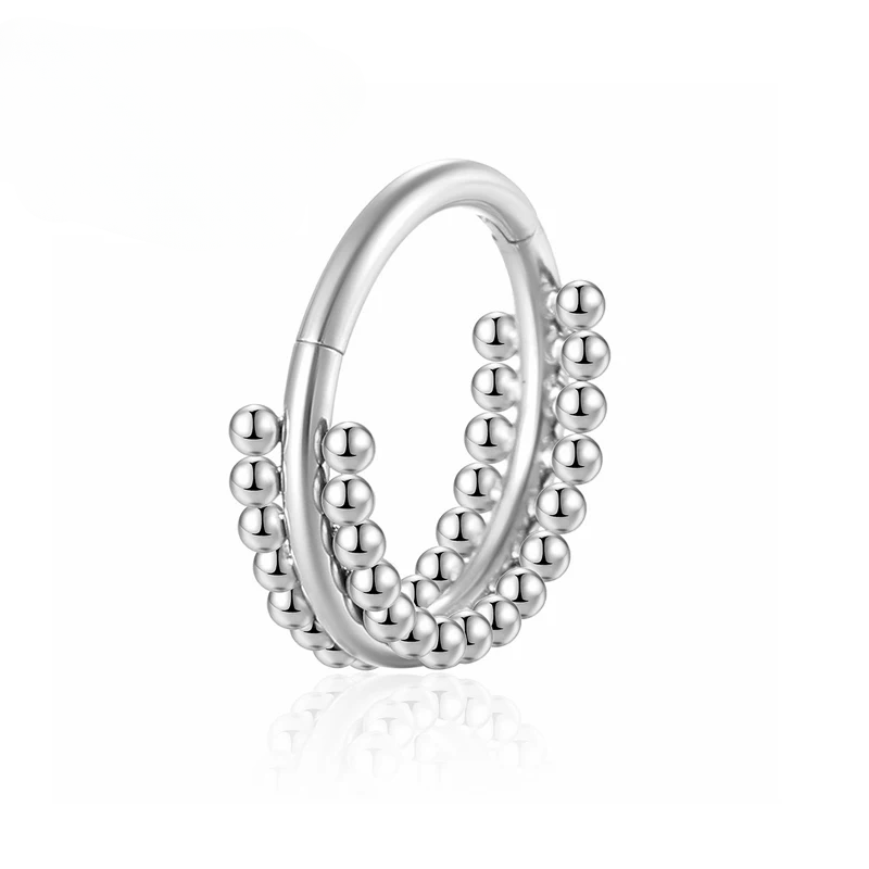 F136 Titanium Tragus Piercing Septum Clicker Neusringen Hoop Conch Scharnierende Sectie Zircon Oorbellen Kraakbeen Lichaamssieraden Vrouw_voghion.com