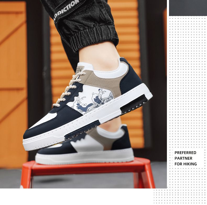 Große Größe Herrenschuhe Außenhandel 45-48 Neue Board Schuhe Trendy Vielseitig Weiche Sohle Sport Und Freizeit weiße Schuhe_voghion.com