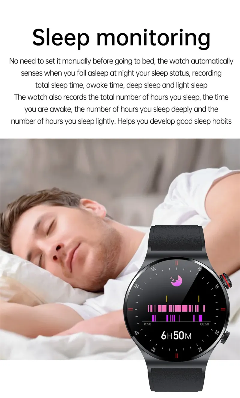 2025 Heart Rate Smart Watches Sports Pressure GPS Waterproof Smartwatch Large HD Screen Bracelet ECG Blood Oxygen_voghion.com