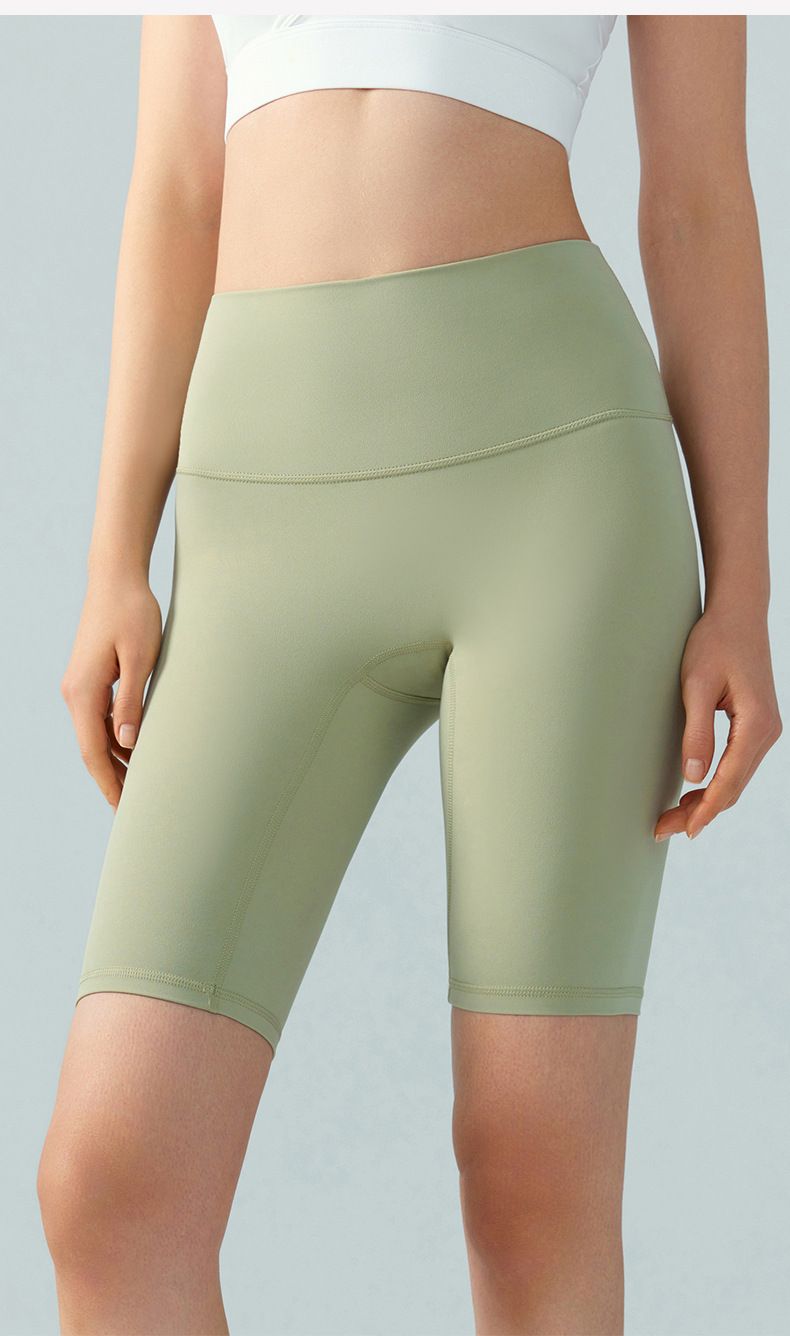Elasticity Barely There Lycra Yoga Fitness For Women Tummy Control Peach Lift High Waist Line Sports Shorts Five Points_voghion.com