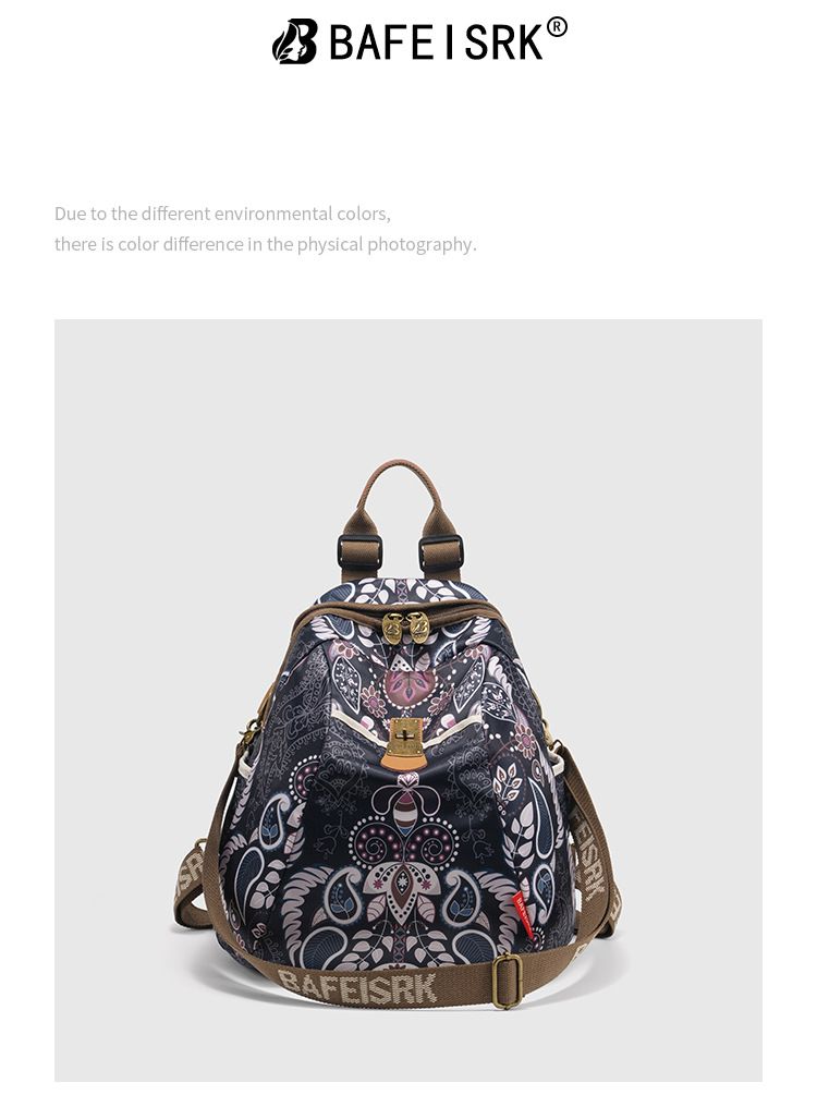 China-Chic style optional pattern printed casual travel lightweight backpack women's fashion large capacity handbag_voghion.com
