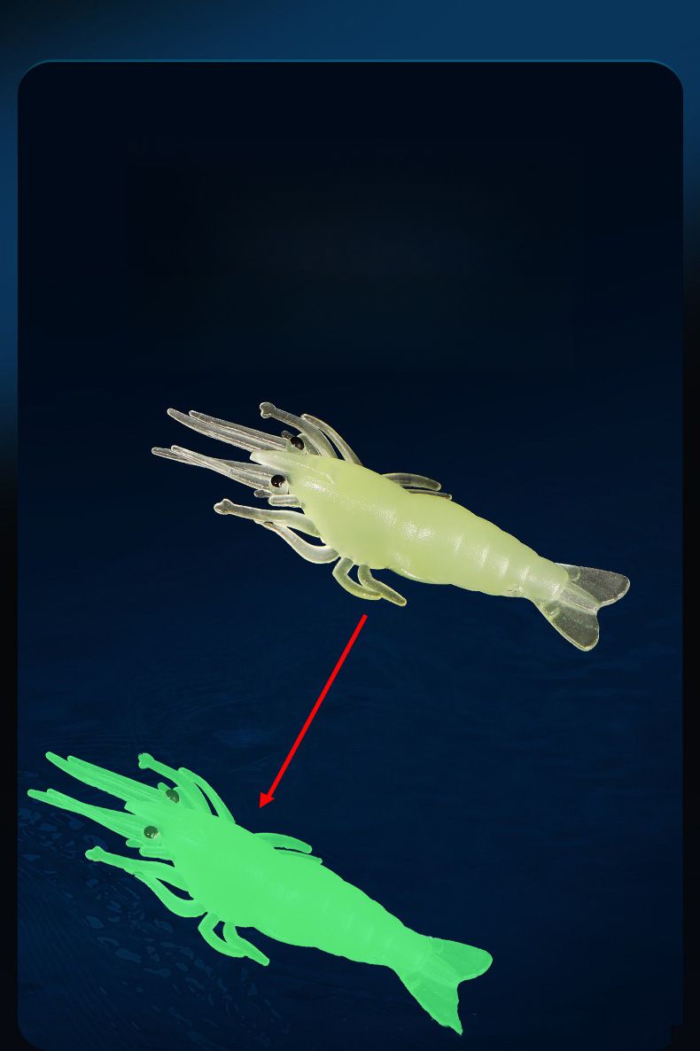 Lure 4cm Small Luminous With Hook Shrimp Bass Perch Universal For Sea And Freshwater Fishing Soft Bait Simulation_voghion.com