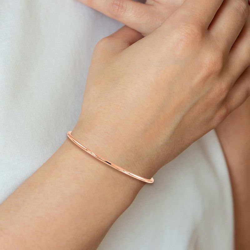10K Rose Gold Slip-On Bangle_voghion.com