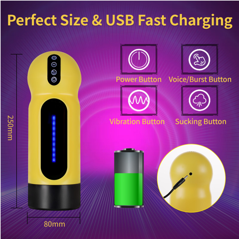 Masturbateur automatique pour homme, succion télescopique, Robot sexuel, vraie chatte, pipe orale, Masturbati_voghion.com