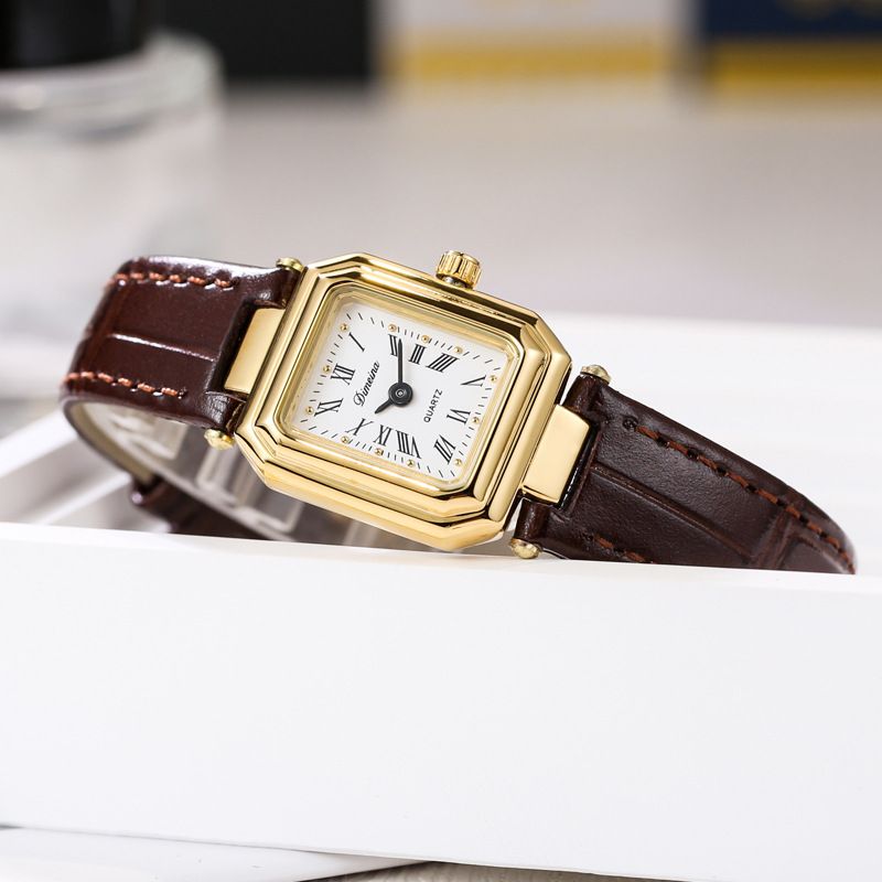 Timena Square Niche für Frauen INS Style Student Einfache elegante kompakte römische Armband Damenuhr_voghion.com