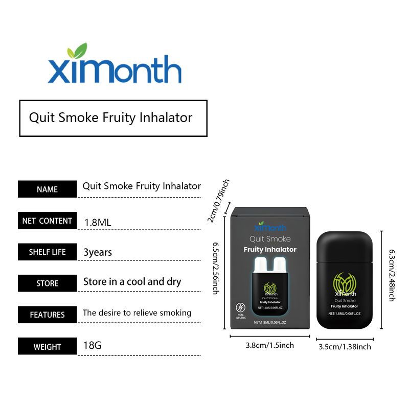 Ximonth Smoking Cessation Suppressant Inhaler Vitality Energizing Essential Oil Inhaler Cooling Oil Double Hole Inhaler Aids Smoking Cessation Portable Smoking Control Care Inhaler_voghion.com