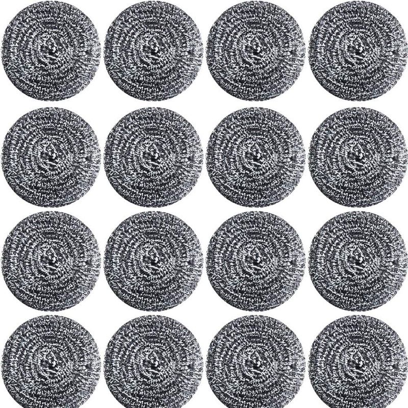 16-Pack Stainless Sponge Balls - Dense Washer Pots/Pans_voghion.com