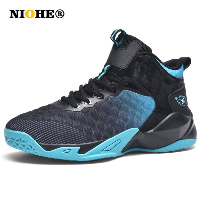 NIOHE Męskie codzienne wysokie buty do koszykówki na zewnątrz, cztery pory roku, praktyczne, profesjonalne buty sportowe_voghion.com