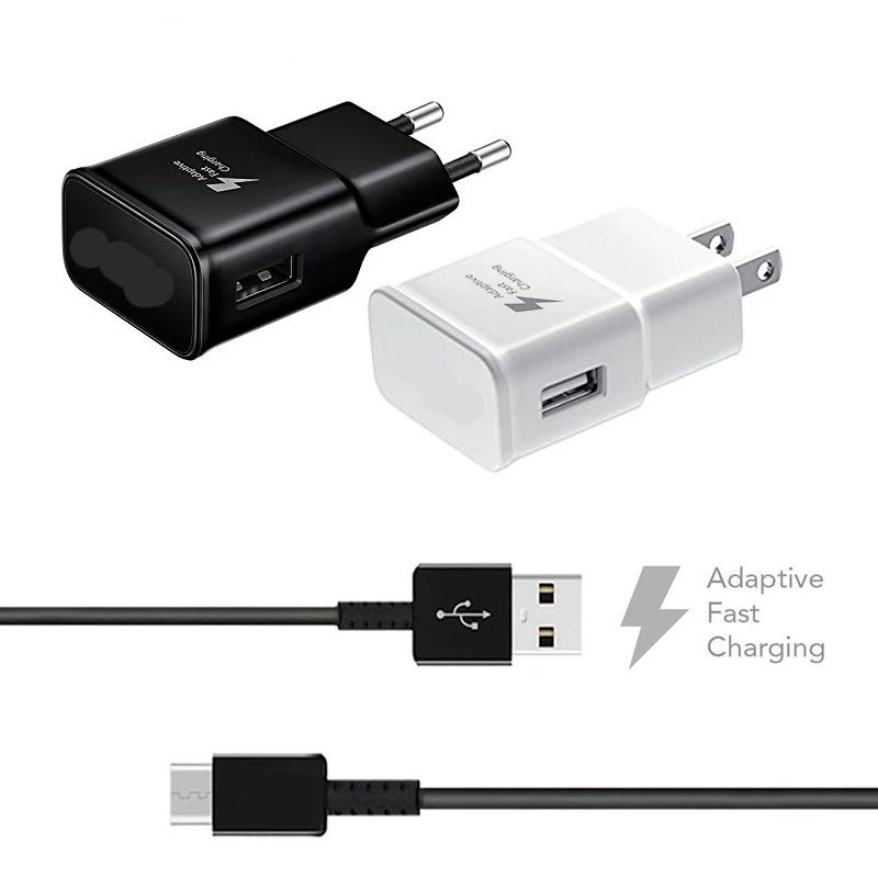 S8 charger is suitable for Samsung S6/S8/S9/10 fast charging head QC3.0 standard plug_voghion.com