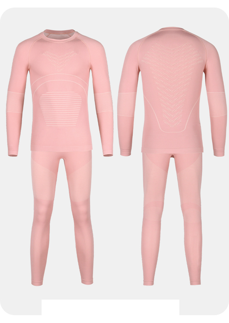 Das neue Winterski-Set ist mit warmer, schnelltrocknender, atmungsaktiver Outdoor-Cycg-Kindersportunterwäsche ausgestattet_voghion.com