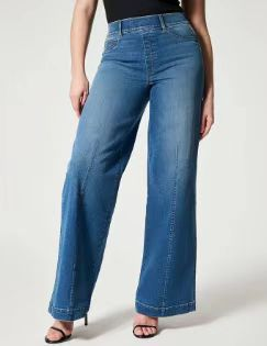 Damenbekleidung, modische, klassische Jeans mit hoher Taille und verwaschenem Design, bequeme Stretch-Jeans mit weitem Bein_voghion.com