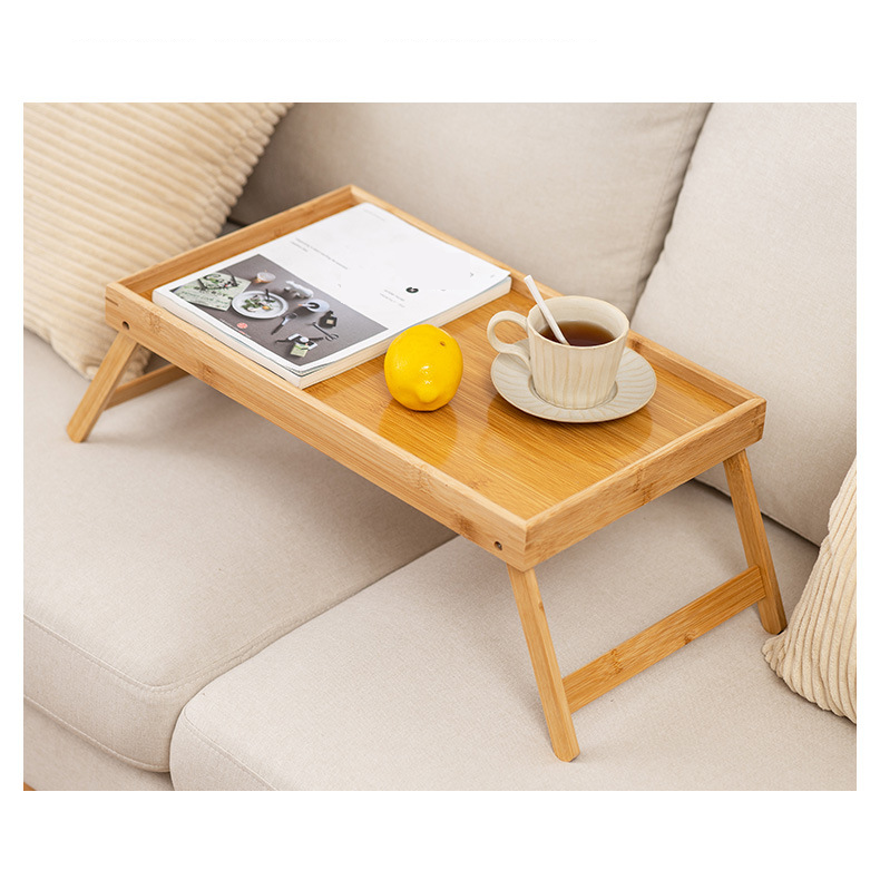 Bamboo Bed Dining Table Mini Laptop Table Foldable Lazy Table Small Fresh Literary Wooden Computer Table_voghion.com