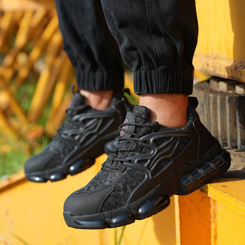 Work Steel Toe Shoes For Men Breathable Anti-smash Sport Safety Sneakers Shoes Security Protective Work Boots_voghion.com