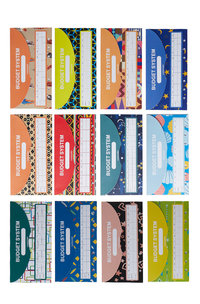 12-Pack A6 Cash Budget Envelopes With 12 Budget Sheets & 2 Stickers – Perfect For Personal Finance, Wedding, Birthday & Holiday Gifts (9.2x17.8cm)_voghion.com