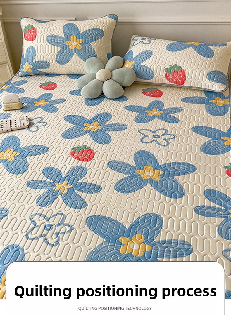 Latex Cooling Mattress Pad – Natural Thai Latex With Ice Silk Cover, Breathable & Hypoallergenic For Kids & Adults, Multiple Sizes & Cartoon Designs_voghion.com