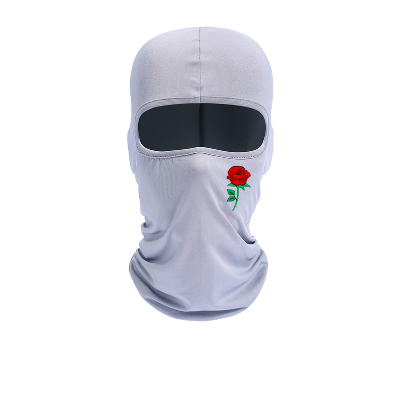 Sturmhaube mit Rosen-Aufdruck, winddicht und sonnenbeständig, Skimaske, geeignet für Radfahren und Reisen im Freien_voghion.com