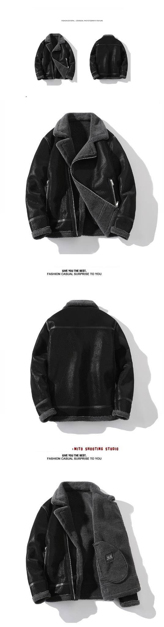 Übergroße Herrenjacke aus Kunstlammfell – Streetwear-Wintermantel mit Reißverschluss (Größen M-5XL, Schwarz)_voghion.com