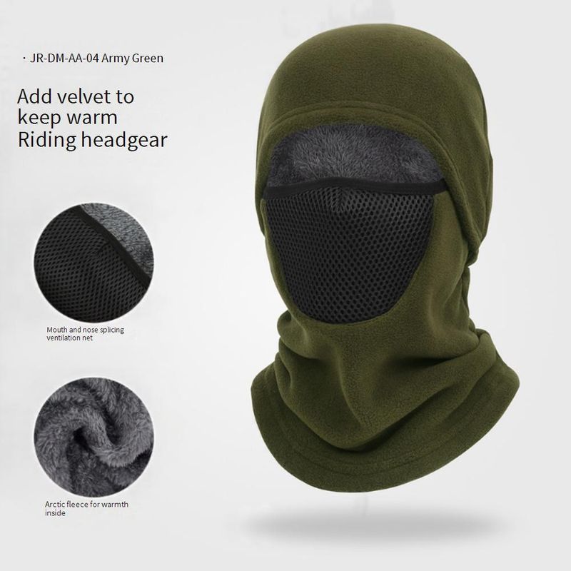 Thermal Windproof Balaclava For Cycling Skiing Outdoor Sports - Double-Layer Fleece Face Mask Unisex Cold Weather Protection (Black, Dark Gray, Navy)_voghion.com