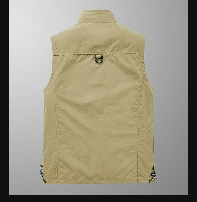 Utility-Weste mit mehreren Taschen für Outdoor-Aktivitäten – Leichtes Nylon mit Reißverschluss_voghion.com