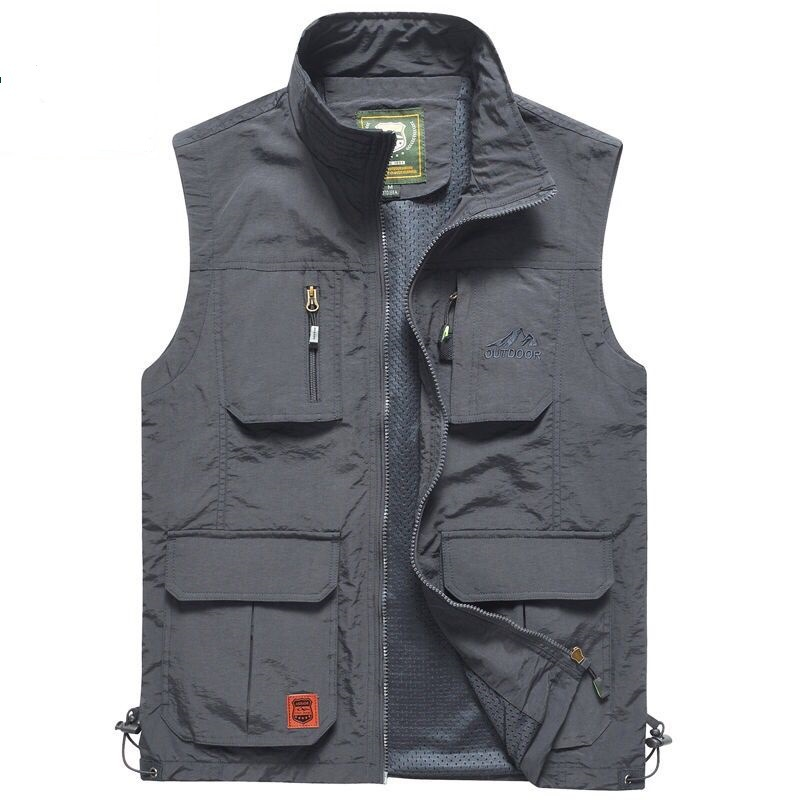 Men's Quick-Dry Fishing Vest With Multiple Pockets – Lightweight Mesh Photographer Vest For Outdoor Activities_voghion.com