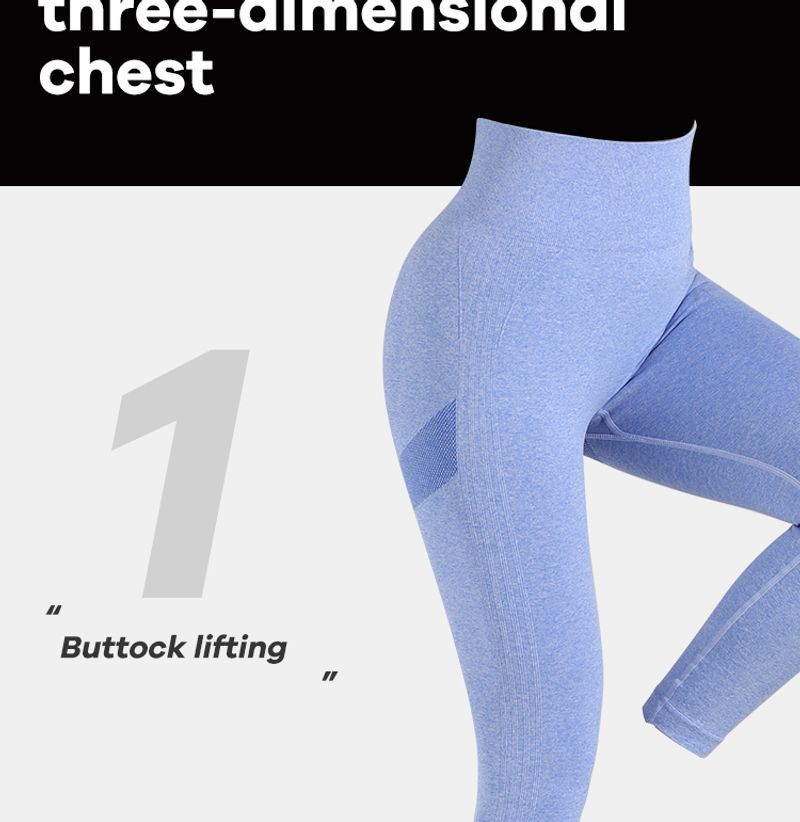 Osnovni 2-delni brezšivni visoko raztegljivi komplet za jogo in telovadnico s križnim hrbtom, pajkice s kontrolo trebuha in boki_voghion.com