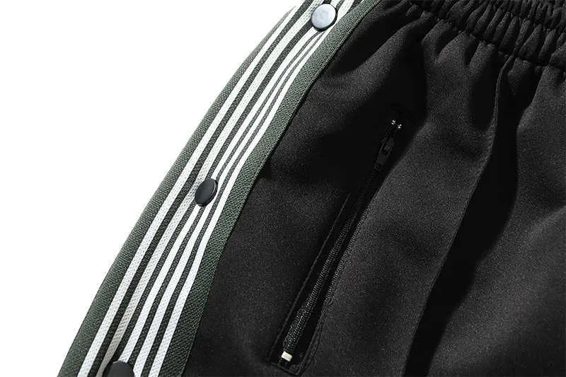Men's AWGE Men Women Embroidered Butterfly Needles Shorts Button Stripe Track Breeches T221129_voghion.com