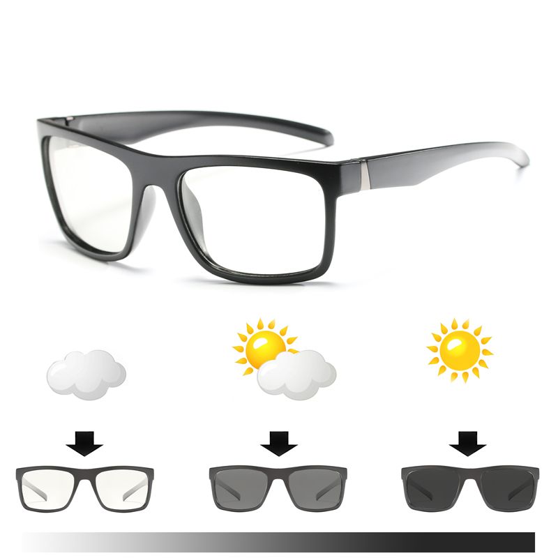 Gafas de sol fotocromáticas polarizadas HOOLDW de moda para hombre, para deportes al aire libre, gafas de sol camaleónicas, gafas de conducción, gafas que cambian de color_voghion.com