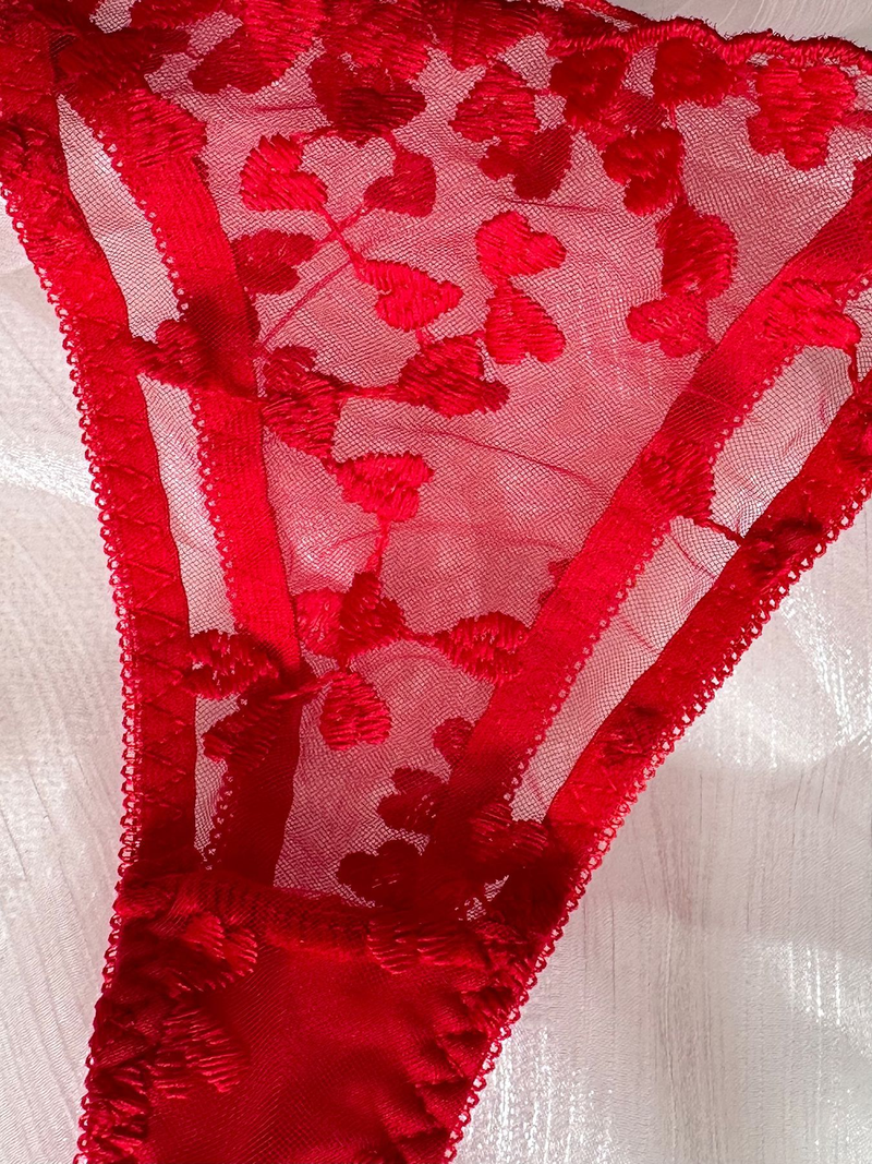 2025 INS Romantic Love Mood Fun Clothes Transparent Underwire Sexy Lingerie For Women_voghion.com