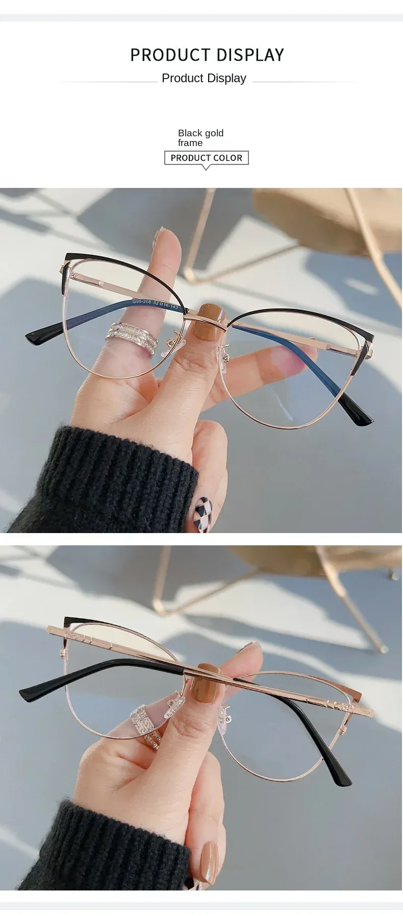 New Arrivals New Fashion Anti Blue Light Blocking Glasses Women Men Retro Cat Eye Frame Reading Computer Clear Lens Simple Female_voghion.com