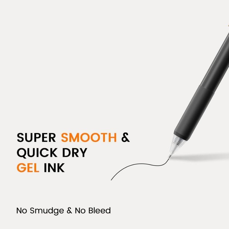 Penne gel inchiostro nero 4 pezzi 0,5 mm punta fine penna per scrittura fluida forniture per ufficio scuola_voghion.com