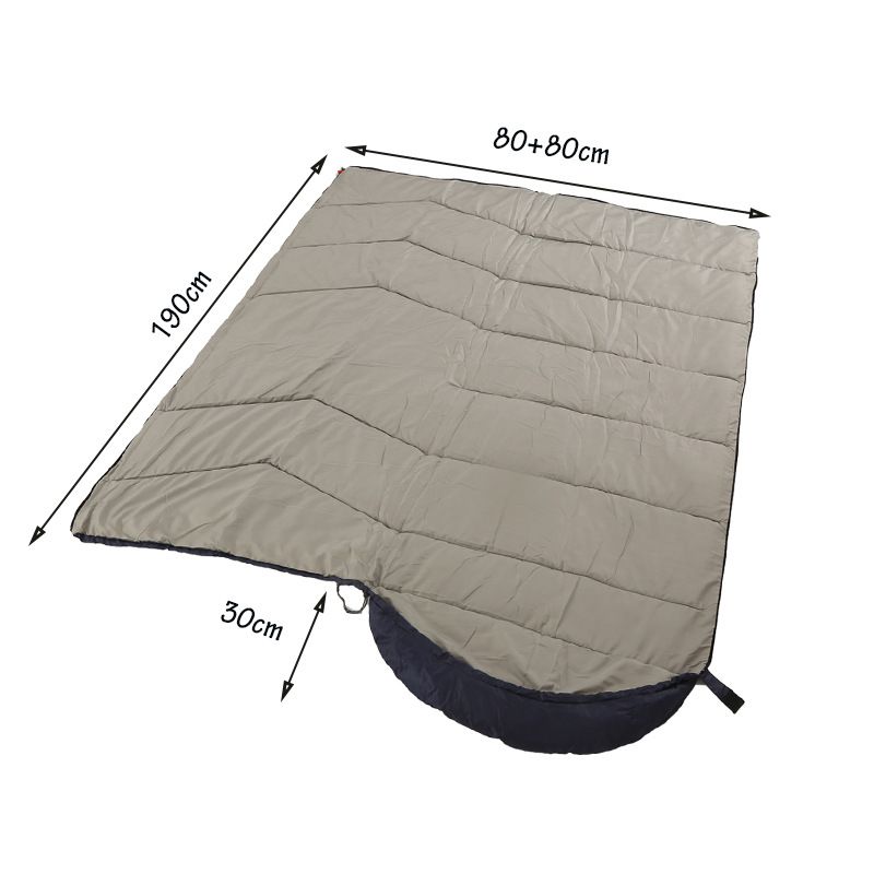 Saco de dormir de 1,65 kg, empalmable, ensanchado, resistente a la humedad y antipellizcos, con doble cremallera_voghion.com