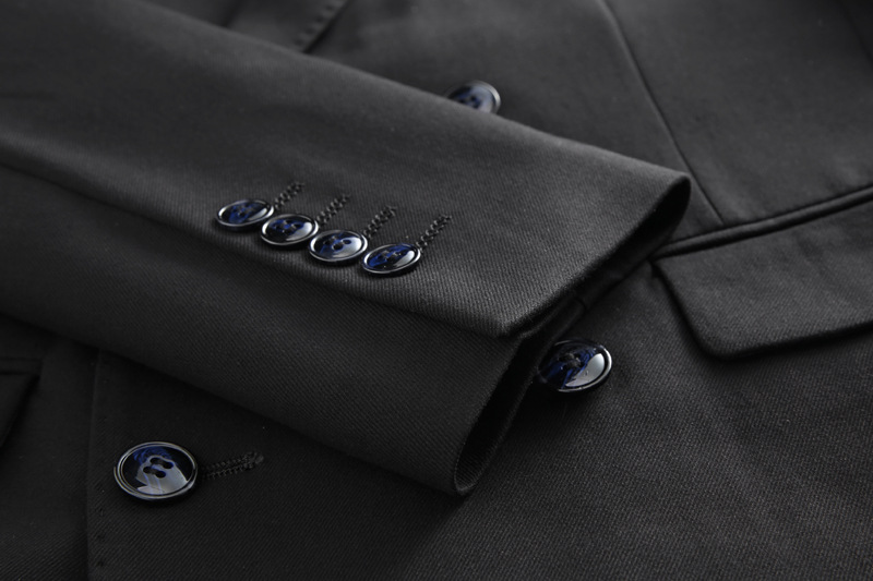 men's suit suit double-breasted solid color large size suit three-piece suit slim groom wedding dress_voghion.com