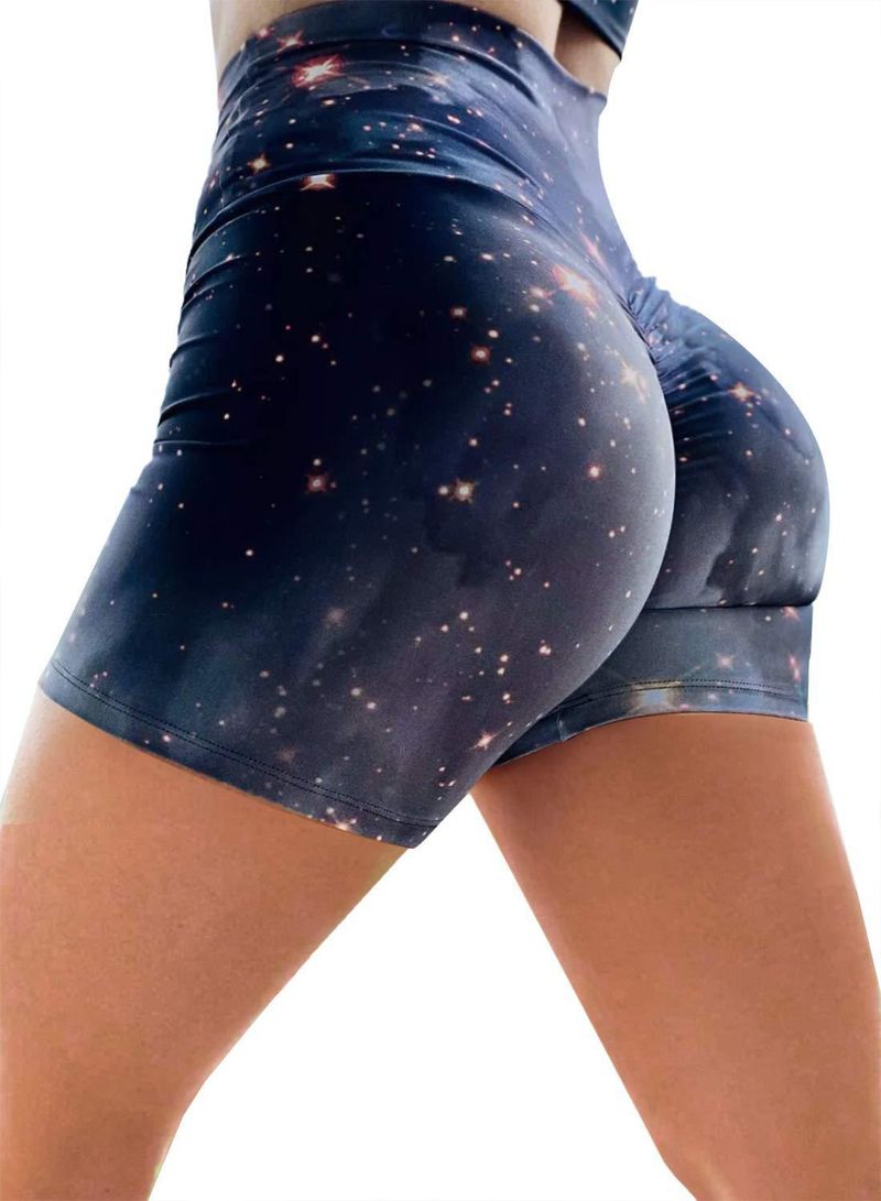 Élastique Slim Fit Yoga Taille Haute Hip Lift Tight Triple Short_voghion.com