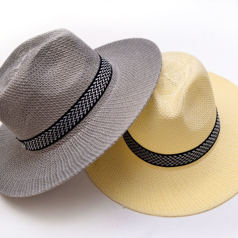 Farmer's Sommer Outdoor Sonnenschutz Atmungsaktiv Cool Herren Fischer Strohhut, Fischerhut mittleren Alters und älter_voghion.com