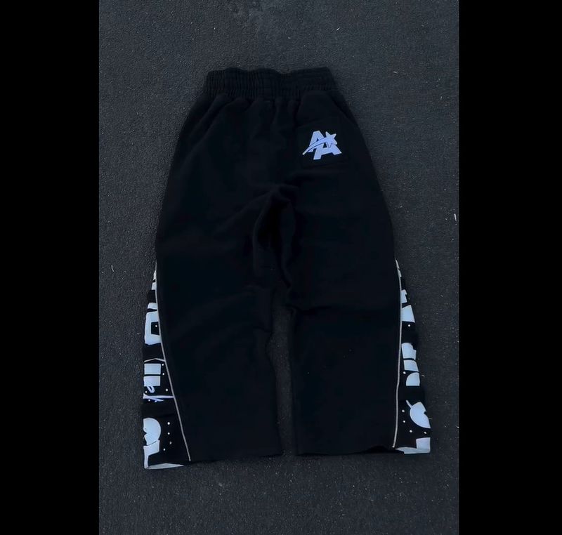 Men's Dark Retro Casual Sweatpants With Lace-Up Detail - Harajuku Street Style Loose Fit Trousers_voghion.com