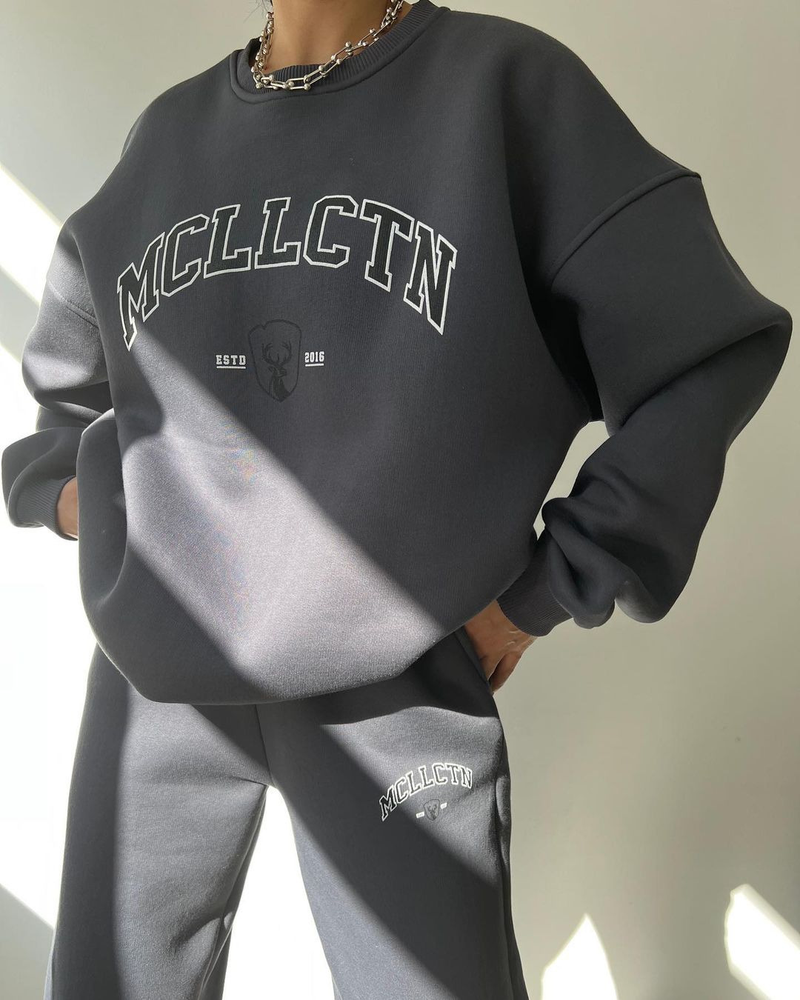 abbigliamento casual europeo e americano transfrontaliero moda stampata abito spesso più felpa in velluto pantaloni a maniche lunghe abito_voghion.com