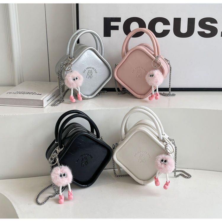 H7 borsa a tracolla con catena versatile e di alta qualità in argento da donna, mini borsa a mano, piccola borsa quadrata_voghion.com
