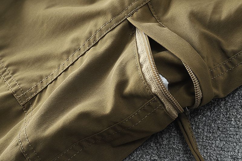 Winddichte und wasserdichte Outdoor-Samt-Softshell-Hose Gerade Winter-Freizeithose Multi-Bag-Tooling Herren_voghion.com
