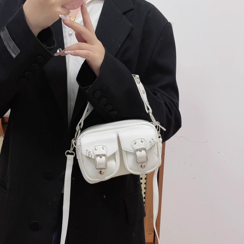 2024 New Women's Trendy Motorcycle Camera Small Square High-end Shoulder Crossbody Bag Handbag_voghion.com