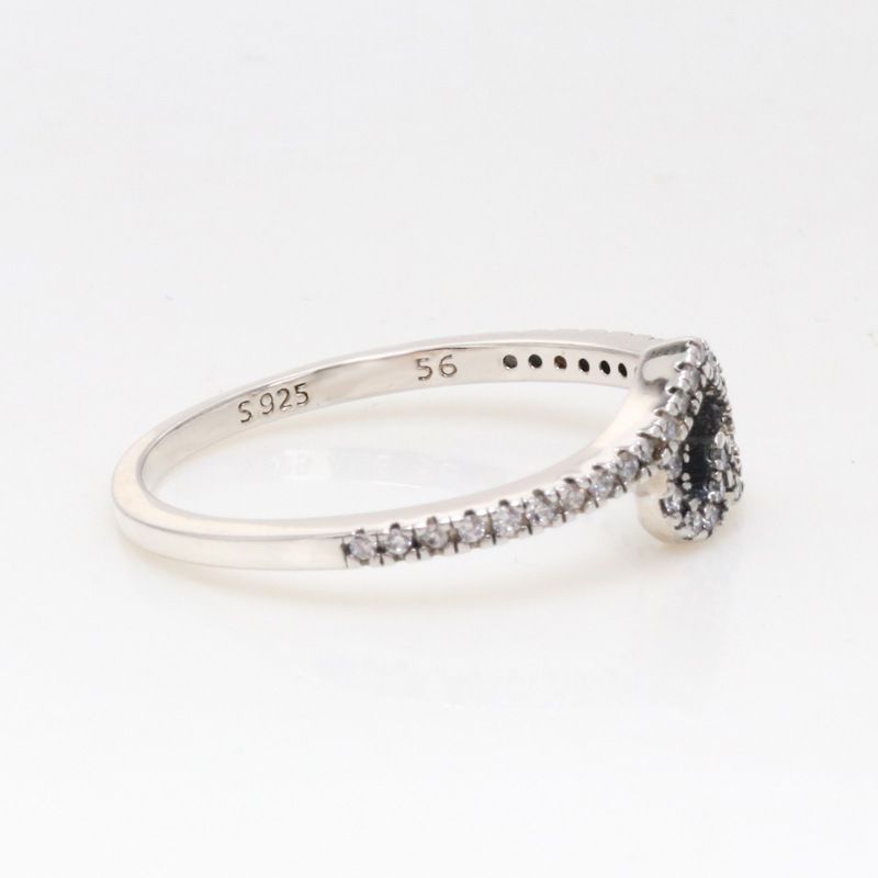 Neu Weiß Kupfer Ring Glänzende Liebe Knochen Ring Herz Geformt Hohl Ring Weibliche Mode_voghion.com