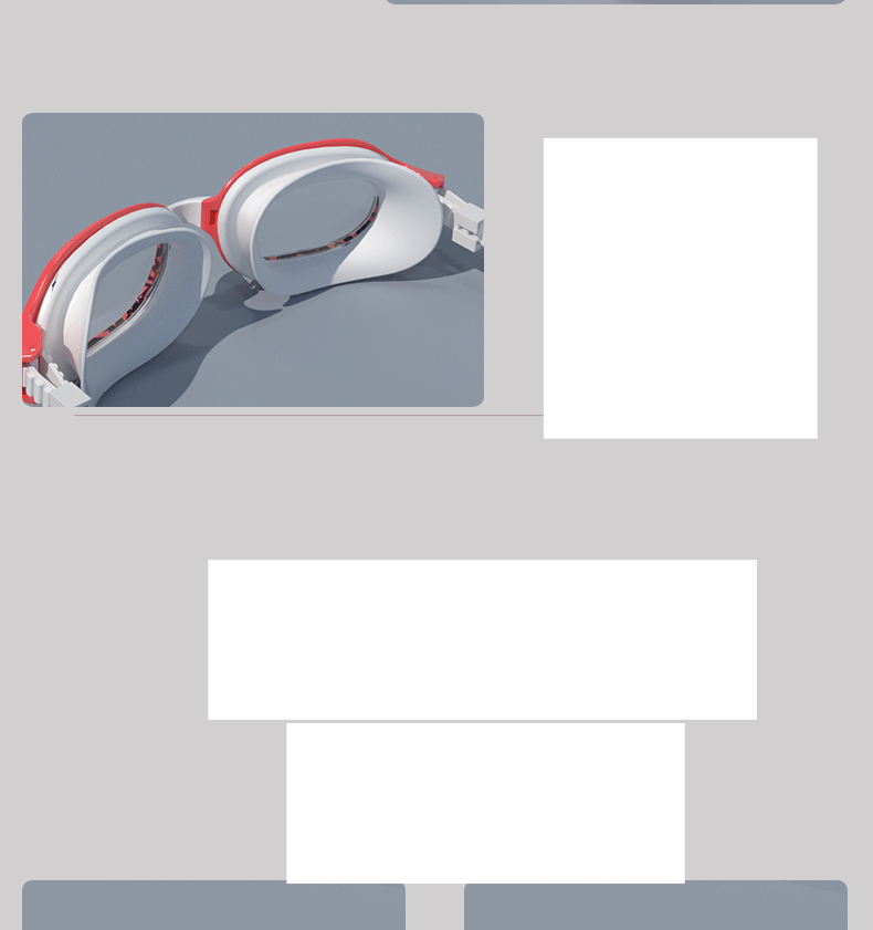 Maca color large frame flat photoelectroplated high definition anti-fog and waterproof adult swimming goggles_voghion.com