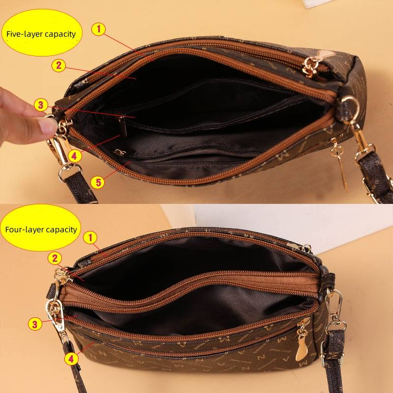 Borsa di design da donna di nuova tendenza borsa da donna Moda signora di mezza età madre confezione a tracolla per cellulare piccola borsa quadrata_voghion.com