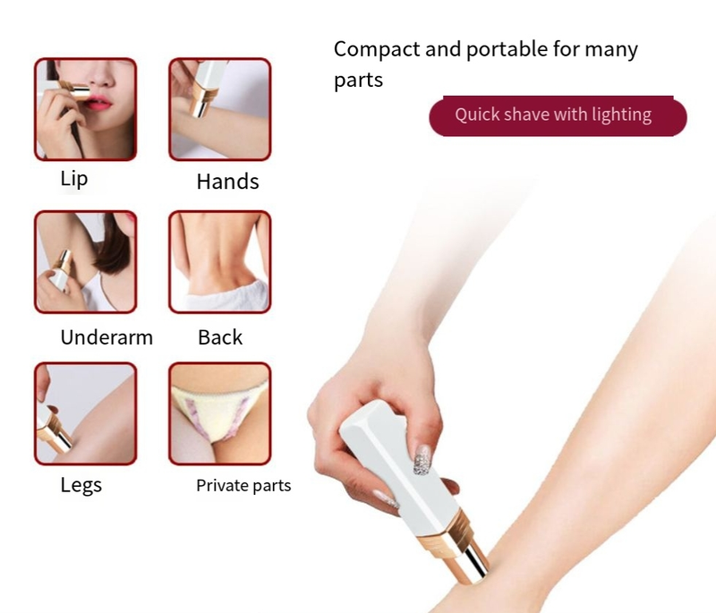 Barbeador de batom feminino dispositivo elétrico de remoção de pelos bateria/barbeador USB rosto mini máquina de remoção de pelos_voghion.com