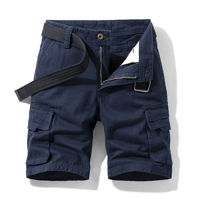 Einfarbige, lässige Taschenshorts für Herren_voghion.com