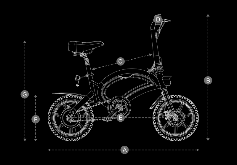 DYU D3F Elektrofahrrad für Erwachsene, 14 Zoll faltbares Elektrofahrrad, Pendler-City-E-Bike mit 250-W-Motor und 36-V-10-Ah-Lithium-Ionen-Akku_voghion.com