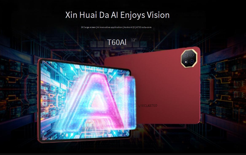 Tablets T60Ai 12 Inch Tablet PC Android 15 System 2K Screen 6G+128G WiFi Version_voghion.com